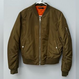 Stradivarius Olive Green Jacket in Medium